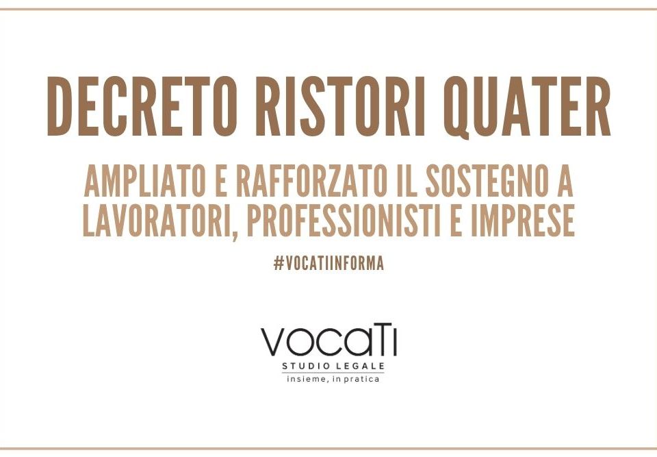 DECRETO RISTORI QUATER